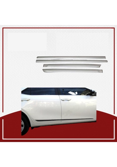 Toyota Uyumlu Corolla 2014-2018 Yan Kapı Çıtası Paslanmaz Çelik