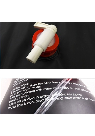 Novahub Outdoor Kampçılık 5 Galon Güneş Isıtmalı Duş Çantası 20 L - Pratik Kamp Ekipmanı Altın