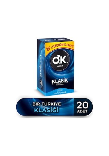 Okey Klasik Prezervatif 6 x 20'li