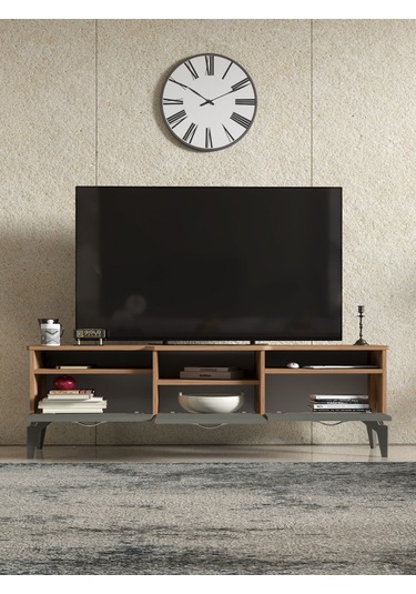 Tv Sehpası Tv Ünitesi Saraylı Beyaz Gold 5062 Çok Renkli