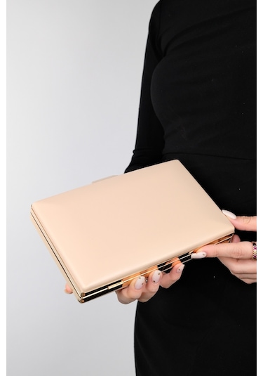 Luvishoes Ivan Koyu Bej Cilt Kadın Abiye Çanta Koyu Bej