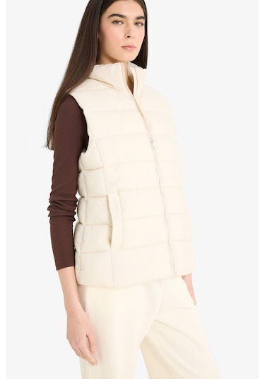 Defacto Su Geçirmez Fermuarlı Şişme Yelek E8587ax25auer128 Ekru