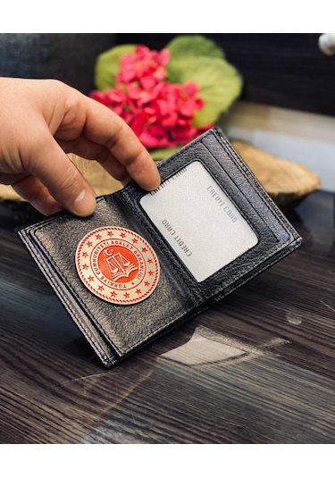 Adalet Bakanlığı Rozetli Gerçek Deri Cüzdan