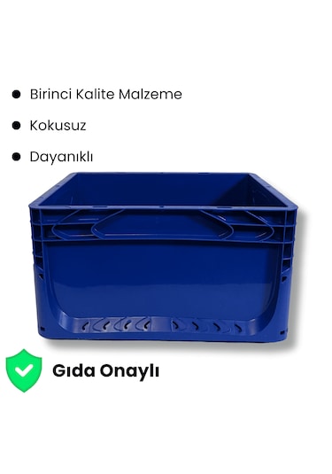 Alpbx 1.kalite Mavi Plastik Kasa 40x30x22 Cm - Kutu 21 Litre
