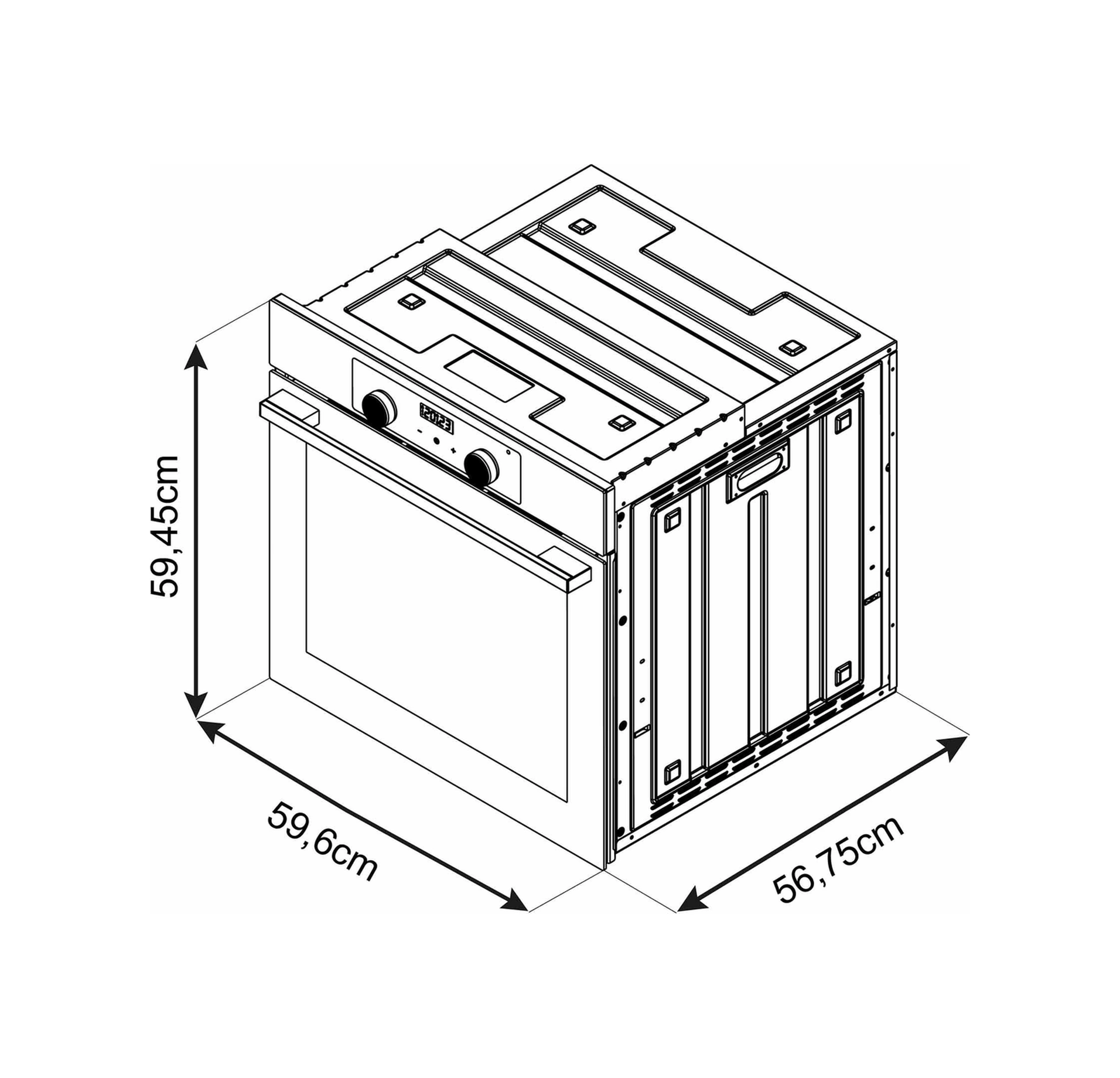 Simfer 8245 11 Fonksiyon Steam Master Ankastre Fırın Beyaz Cam Dijital