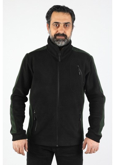 Erkek Garnili Polar Siyah