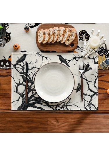 Kara Karga Placemat Restoran Yalıtım Pedi Karga