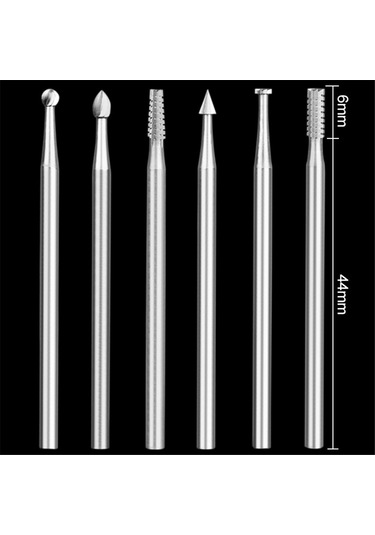 Sones 2.35mm Saplı Tungsten Çelik Gravür Kesici Elektrikli İçi Boş Yeni Diş Açma Makinesi Zeytin Çekirdeği Oyma Kesici, Boyut: 1.0mm