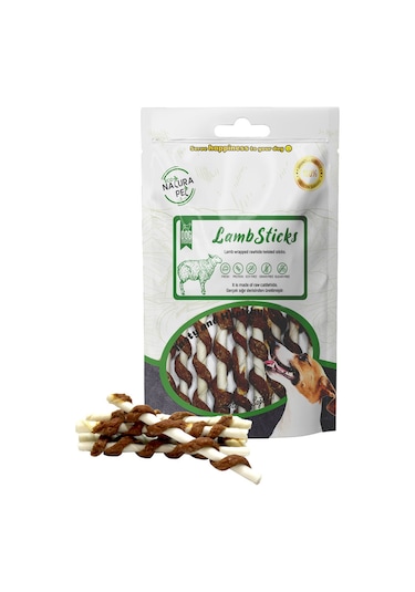 Eco Natura Pet Lamb Sticks Kuzu Sargılı Stick Kemik Köpek Ödülü 100 G