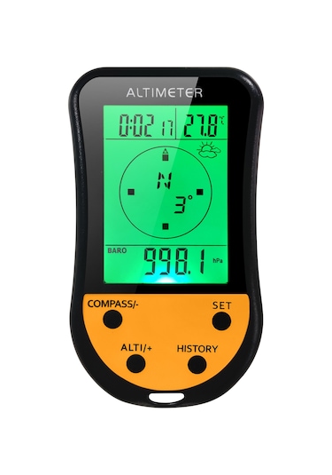 Xiyyadms 8 Fonksiyonlu Dijital Yükseklik Ölçer - Barometre, Pusula, Termometre Ve Hava Tahmini İle Outdoor Aktivite Aleti