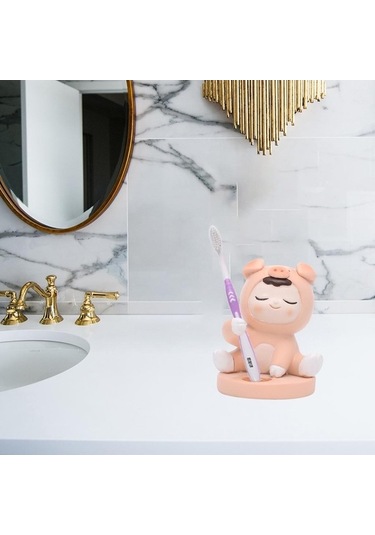 Pazly Vanity Tutucu Suntek Sevimli Pig Diş Fırçası Otel İçin Pr Diğer