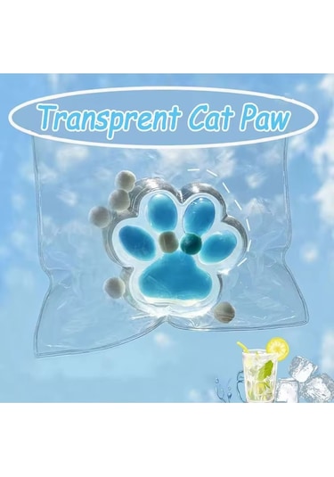 Kedi Patisi Squishy Işıklı Şeffaf Sukuşi Taba Skuşi Stress Oyuncağı Diğer