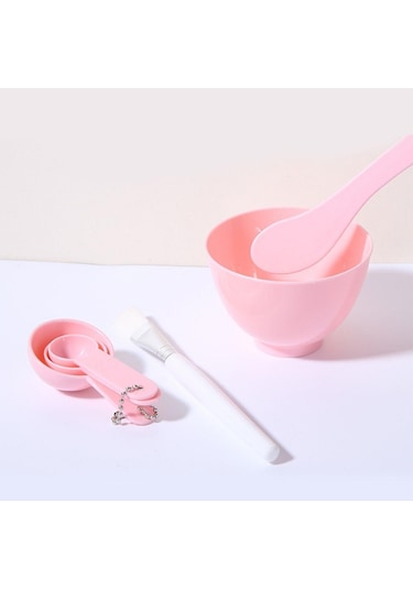 Yüz Maskesi Kendin Yap Karıştırma Aleti Seti Pembe Renk