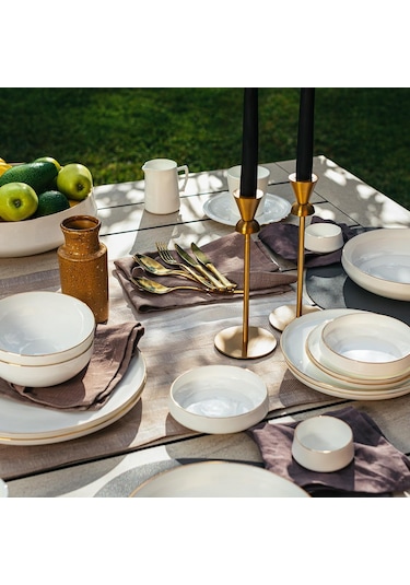 Sufi 12 Kişilik Yemek Takımı 55 Parça Altın
