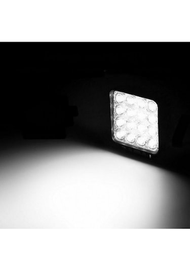 4 Adet Off Road Sis Farı - Lambası 16 Led Kare Çalışma Lambası (495172098)