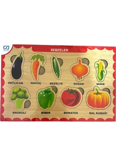 Ca Games Ahşap Puzzle Sebzeler 19x29