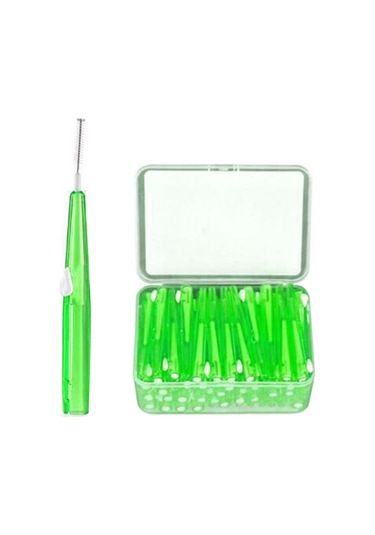 Skycity 60 Adet 0.8mm Yeşil Fırça Ucu, Tıkanma Olmayan Tasarım, Yumuşak Telli, Aile İçin Oral Bakım Aleti