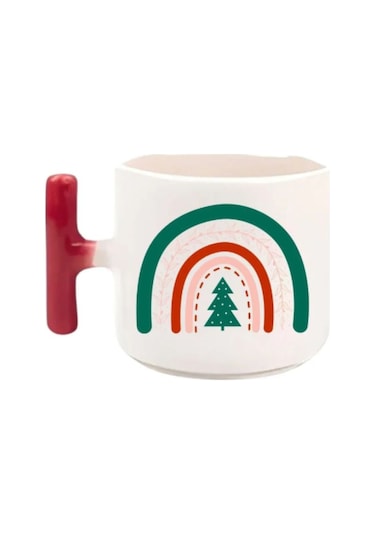 Yeni Yıl Çam Ağacı - T Kulp Kupa1 Beyaz