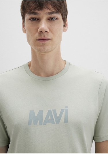 Mavi - Mavi Logo Baskılı Yeşil Tişört 0612896-83995 Yeşil