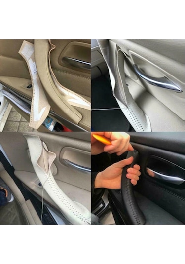 Sol-araba El Dikiş Deri İç Kapı Paneli Kolu Bmw 3 İçin Ayar Kapağı Çekin