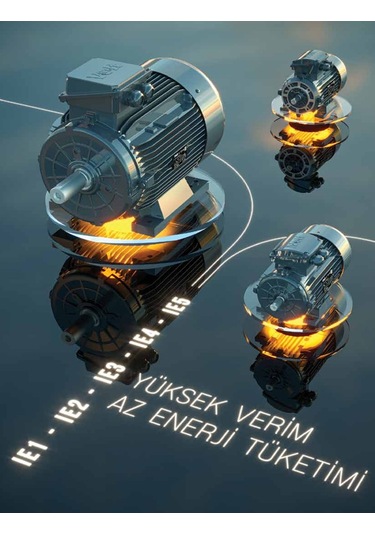 Volt 0,37 Kw-0,5 Hp 2800-3360 Devir TRİFAZE Elektrik Motoru