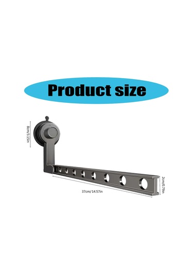 Ganzhoushop Balkon Ve Banyolar İçin Duvar Yüzeylerini Koruyan Kullanışlı Emiş Tabanlı Giysi Kurutma Çözümü Askısı Beyazgri Çok Renkli