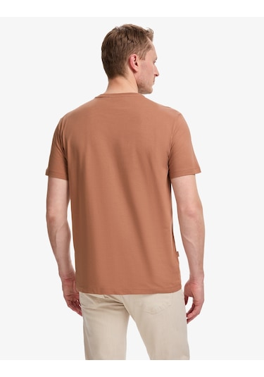 Pierre Cardin Erkek Açık Kahverengi Tişört Basic 50325307-vr002