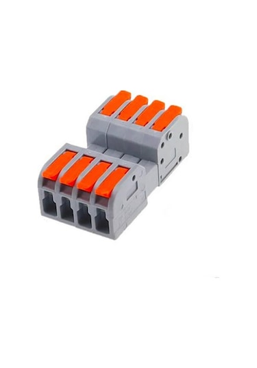 Koodmax 10 Adet Hızlı Kablo Ekleme Birleştirme Konnektörü - Dörtlü Klemens - Bağlantı Kesme Özellikli