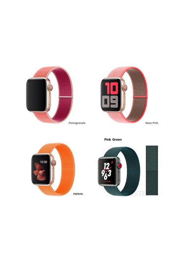 iOS Uyumlu Watch Kordon 2 3 4 5 6 Se 7 38 40 41 42 44 45 Mm Spor Hasır