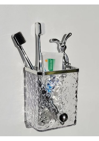 Almahome Diş Fırçaları İçin Bardak Ve Taraklar İçin Duvara Monte Tutucu 388838612 Beyaz