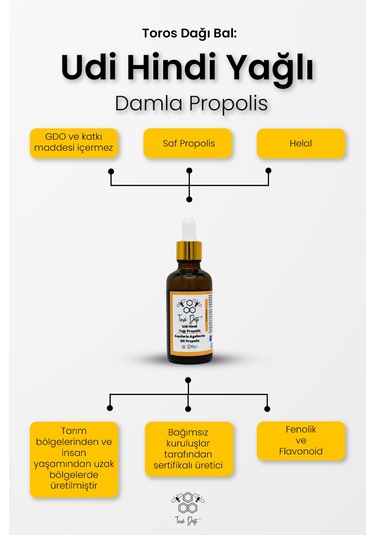 Toros Dağı Udi Hindi Yağı Propolis Damla 50 ML
