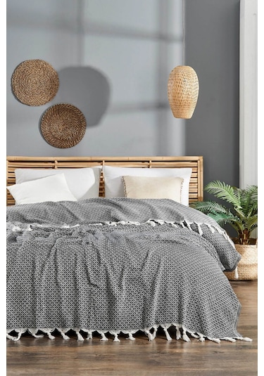 Rebeka Deniz Model Antrasit - Çift Kişilik Pike 200x230 Antrasit