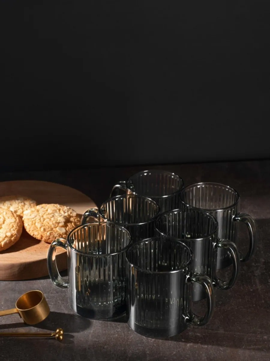 Purecrystal Cam Çay Ve Kahve Kupası Seti 6 Parça 313269214 Grafit