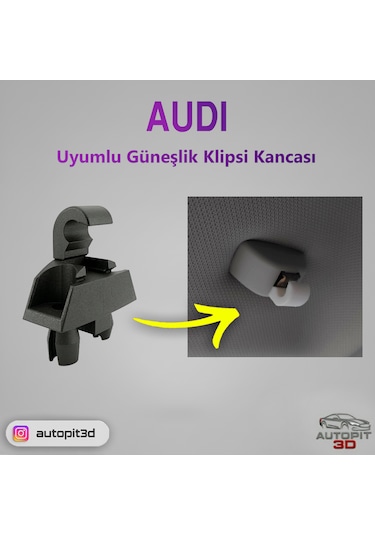 Audı Uyumlu Güneşlik Klipsi / Kancası Güneşlik Klipsi