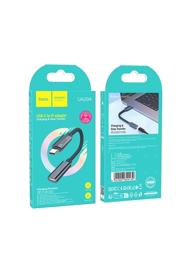 Hoco Ua29a 15cm Tak Çalıştır Type-c To Lightning Dönüştürücü M414
