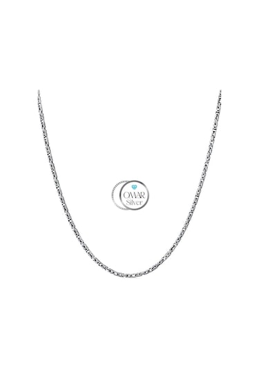 Omar Silver Zincir 925 Ayar 2 Mm Gümüş Erkek Oval Kral Kolye
