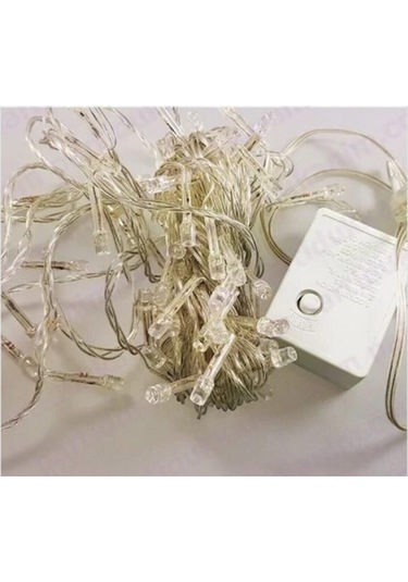 Fişli Şeffaf Kablolu Günışığı 10 Metre Özel Günlere Süsleme Peri