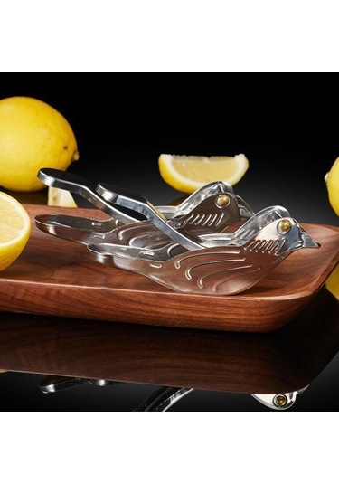 Manuel Limon Sıkacağı Paslanmaz Çelik Kuş Narenciye Misket Limonu Sıkacağı Taşınabilir Meyve Sıkacağı Gümüş