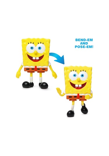 Nickelodeon Spongebob Squarepants Flexfigs Sünger Bob 4 Lü Set Esnek Hareketli Figürler - 10 Cm Sünger Bob