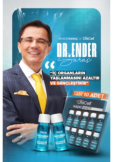 Lifecell Nadh Shot + Glutathione  Takviye Edici Gıda 10 Flakon