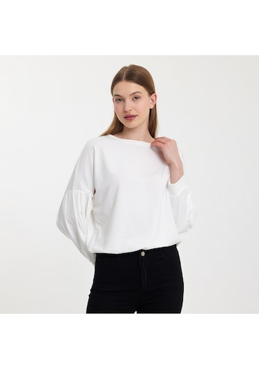 Twobull NAIROBI Kadın  Taş Sweatshirt