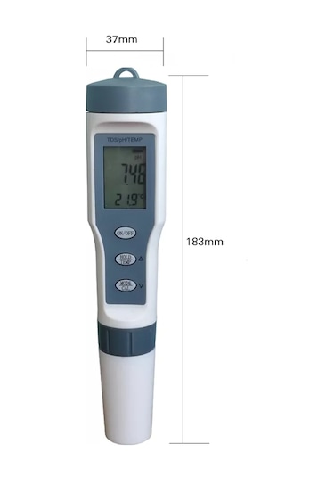 TDS 3 in 1 Ph Sıcaklık Tds Ölçer LED’li Sıcaklık Göstergeli Su Te