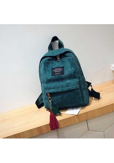 Ganzhoushop Sırt Sırt Sevimli Rahat Püskül Okul Öğrenci Lake Kadınlar Kadife İçin Çantası Çantası Çantası Blue Gt Çok Renkli