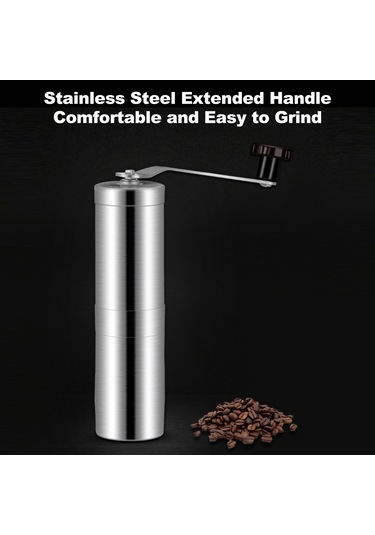 Leezsing Manuel Kahve Öğütücü Kahve Çekirdeği Öğütücü Makinesi Ayarlanabilir Paslanmaz Çelik Kahve Çapak Değirmeni Öğütücü