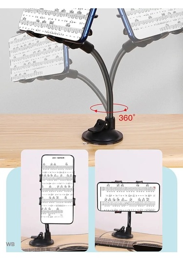 Tevdı Evrensel Vantuzlu Gitar Telefon Tutucu 91284104