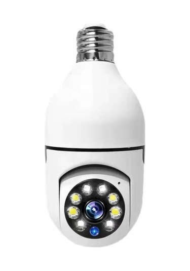 Geeksen 360 Derece Daire Devri Ev İzleme Kamerası, Kablosuz Ampul Tipi, Uzak Erişim, Gece Görüşü, Tam Renk, 1080p Hd Güvenlik Kamerası