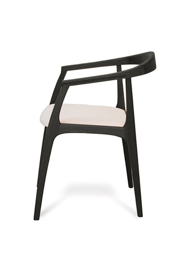 Helsinki Beyaz C Model Bohem Siyah Ahşap Sandalye