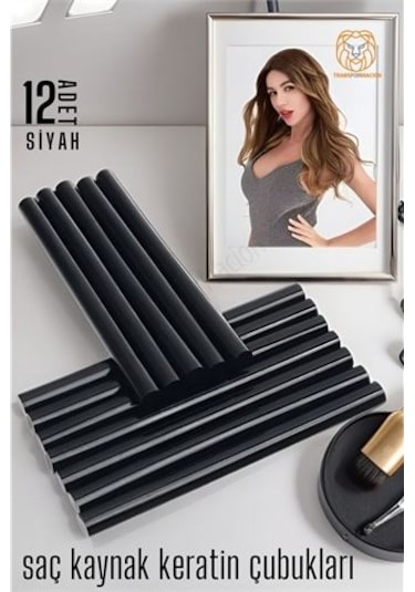 Hsnet Nano Keratin Kaynak Çubukları 12 Adet Siyah Absolute