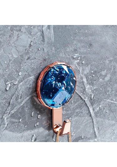 Kırmızı Lüks Sırlı Taşlar Kanca Duvara Monte Mutfak Banyo Kanca Deliksiz Güçlü Traceless Kapı Kanca Kendinden Yapışkanlı Asılı Kanca Kırmızı