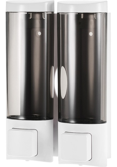 Tenfowee Duvar Montajlı Manuel Sabunluk, 200ml X 2, Şampuan Ve Duş Jeli Dispanseri, Banyo Ve Otel Kullanımı İçin Beyaz